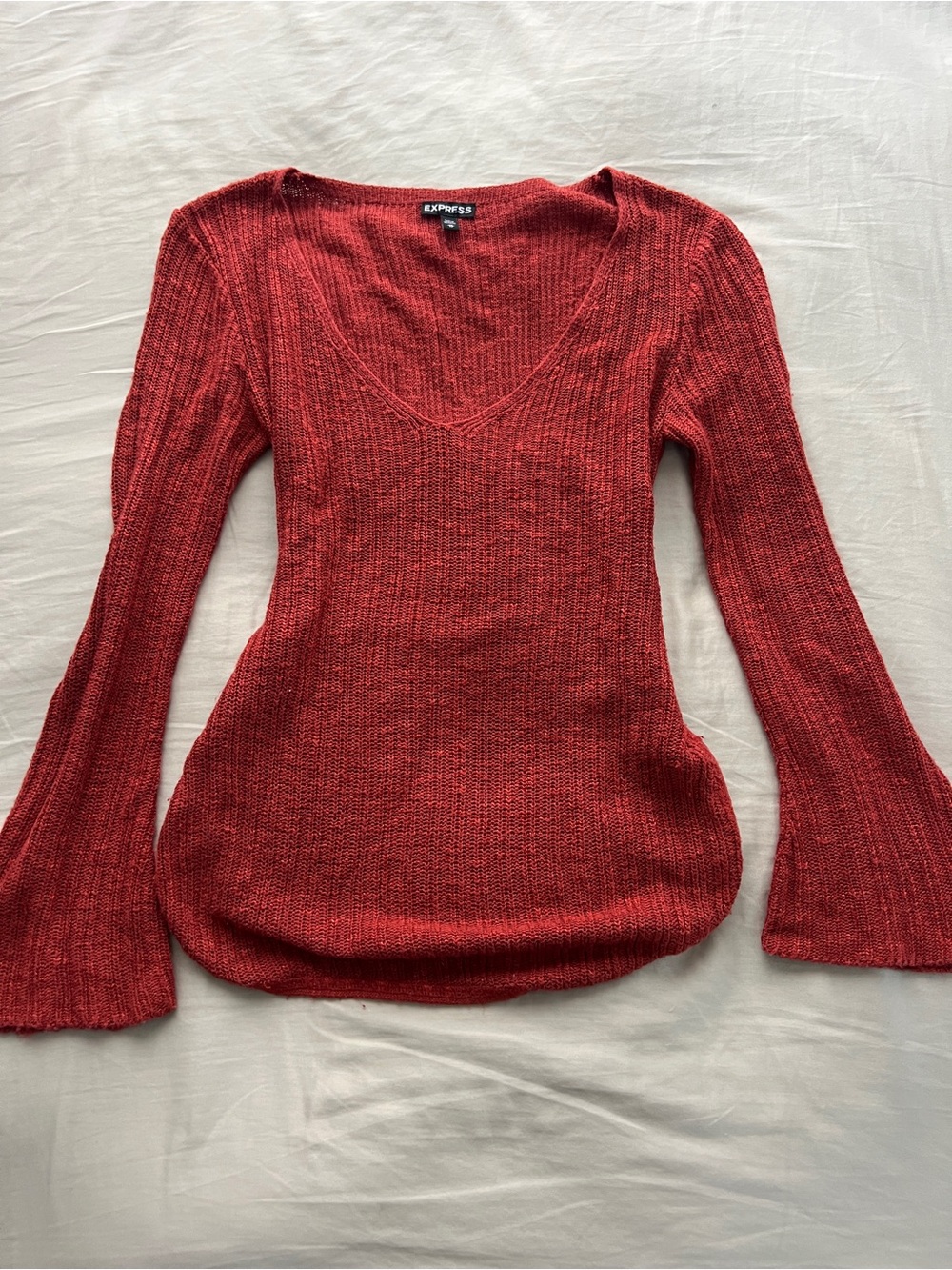 Express V-Neck Knit Sweater